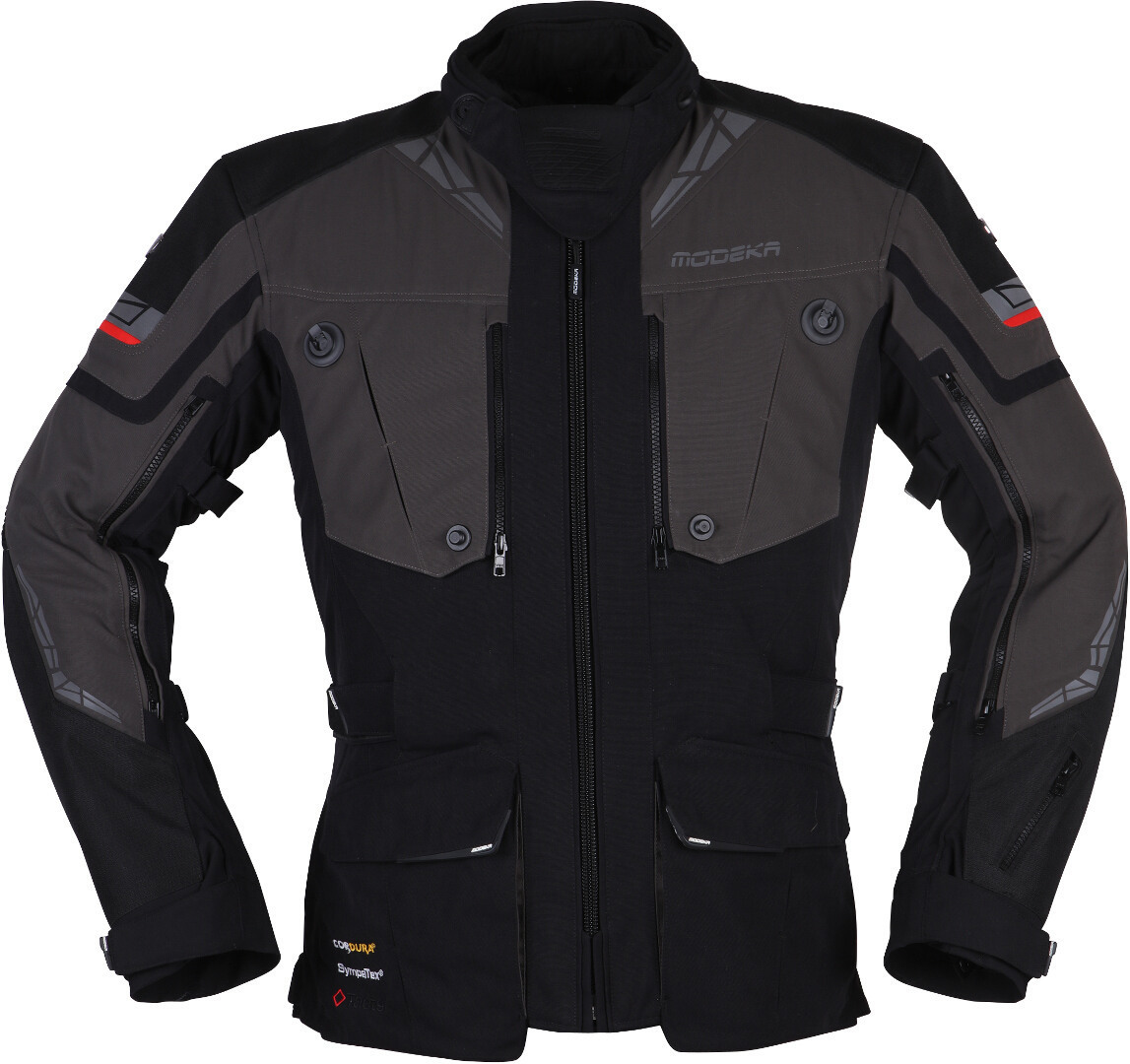 Modeka Panamericana 2 Motorcycle Textile Jacket, black-grey, Size 3XL, black-grey, Size 3XL