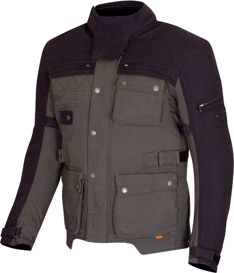 Merlin Mahala D3O Explorer Motorcycle Textile Jacket, black-green, Size S, black-green, Size S
