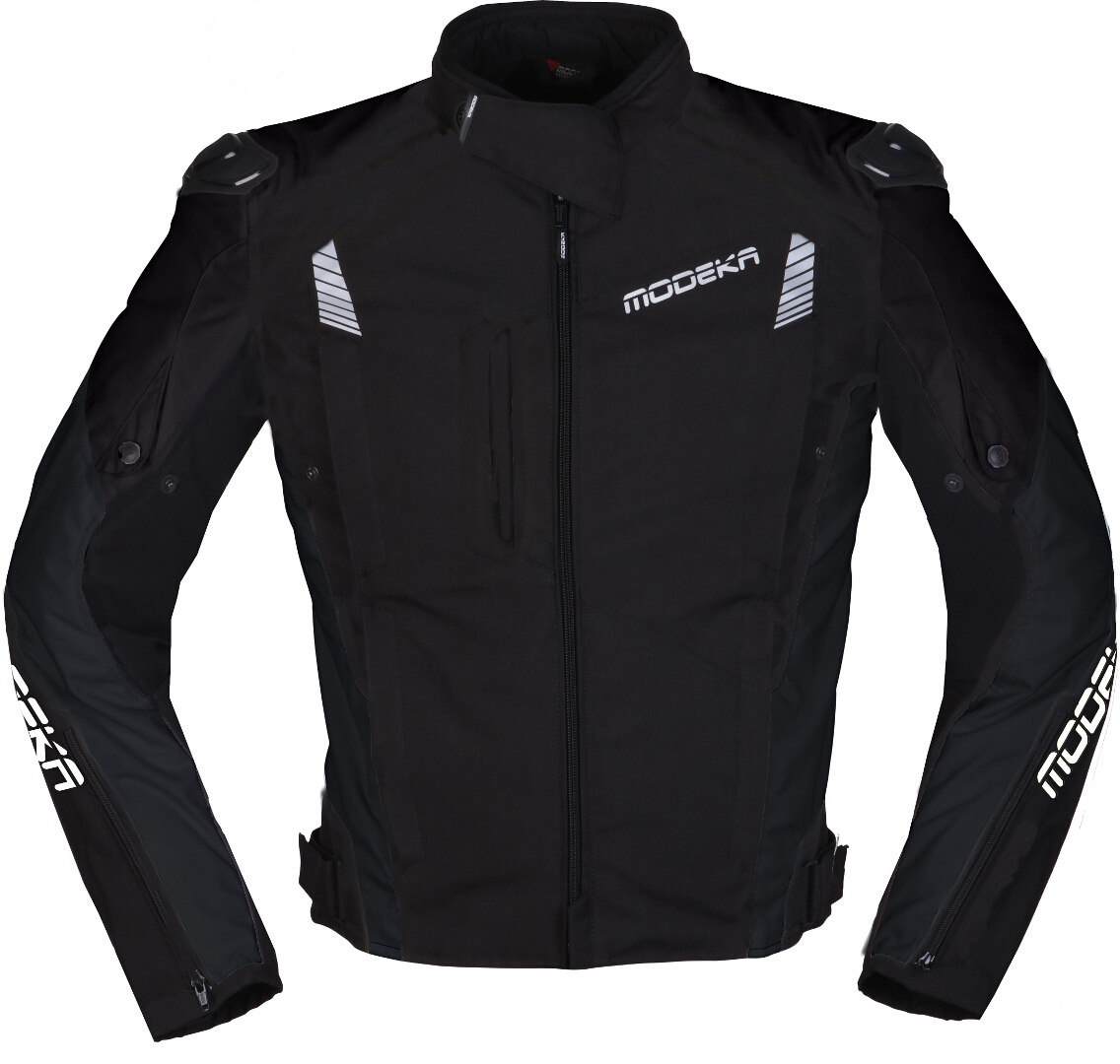 Modeka Lineos Motorcycle Textile Jacket, black, Size L, black, Size L
