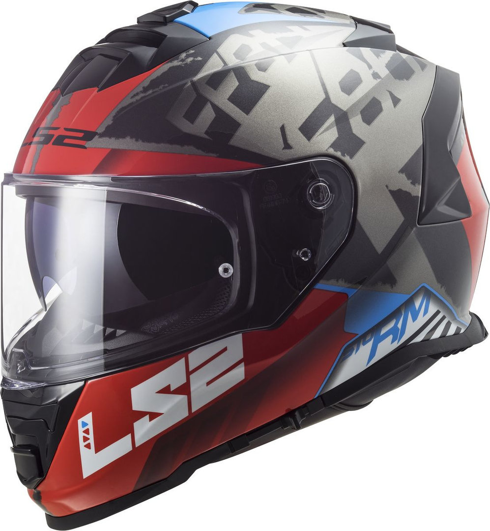 LS2 FF800 Storm Sprinter Helmet, black-grey-red, Size XS, black-grey-red, Size XS