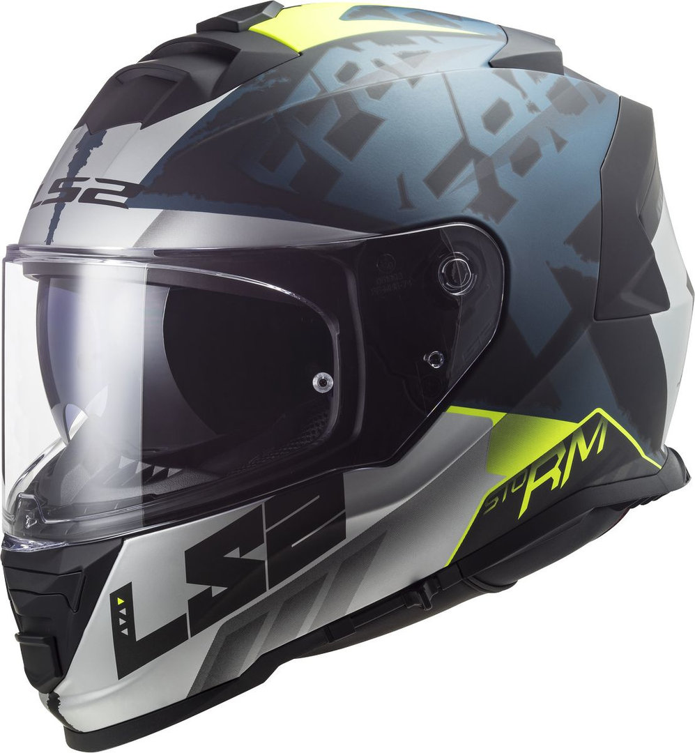 LS2 FF800 Storm Sprinter Helmet, black-grey-blue, Size XS, black-grey-blue, Size XS