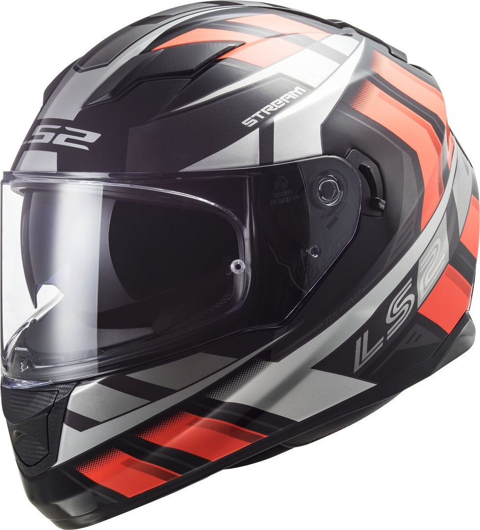 LS2 FF320 Stream Evo Loop Helm, zwart-oranje, afmeting M