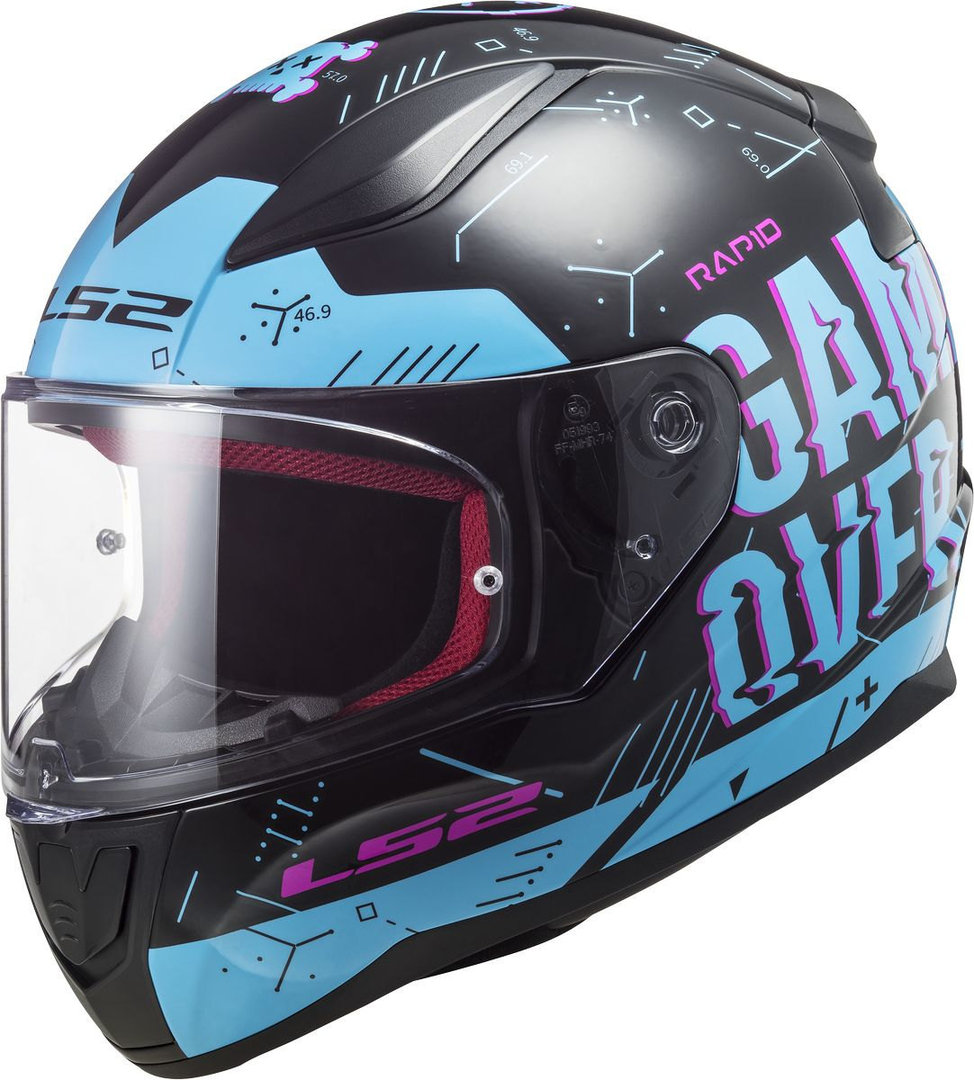 LS2 FF353 Rapid Player Helmet, black-blue, Size XS, black-blue, Size XS