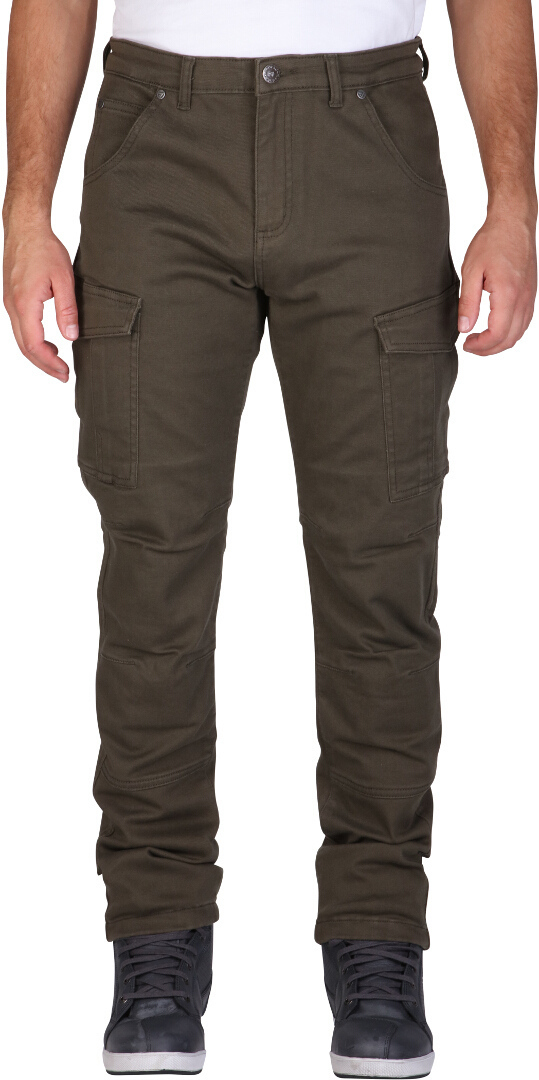 Modeka Brandon Cargo Motorcycle Jeans, green, Size 28, green, Size 28