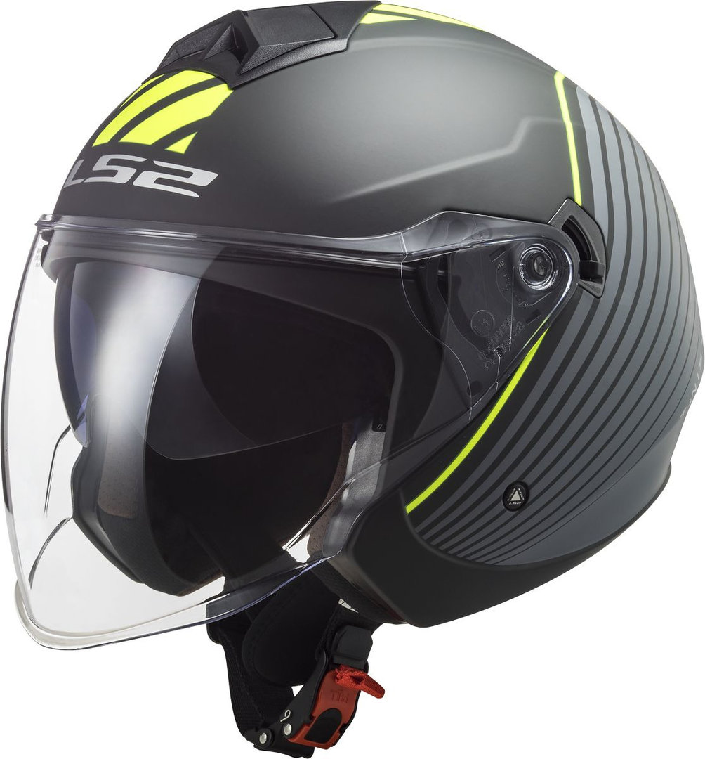 LS2 OF573 Twister Luna Jet Helmet, black-silver, Size XS, black-silver, Size XS
