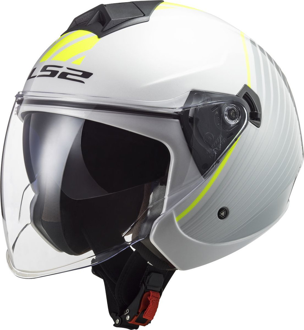 LS2 OF573 Twister Luna Jet Helmet, white-silver, Size XS, white-silver, Size XS