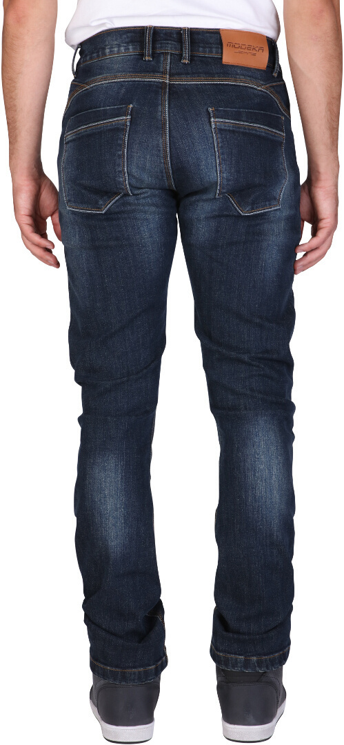 Side view of Modeka Glenn 2 Motorcycle Jeans, blue, Size 38 for Men