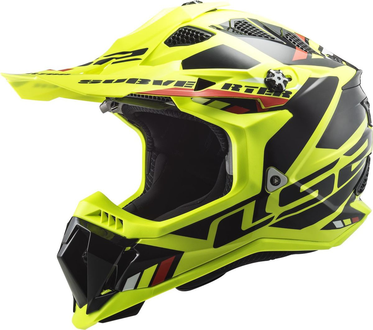 LS2 MX700 Subverter Evo Stomp Motocross Helmet, black-yellow, Size XS, black-yellow, Size XS