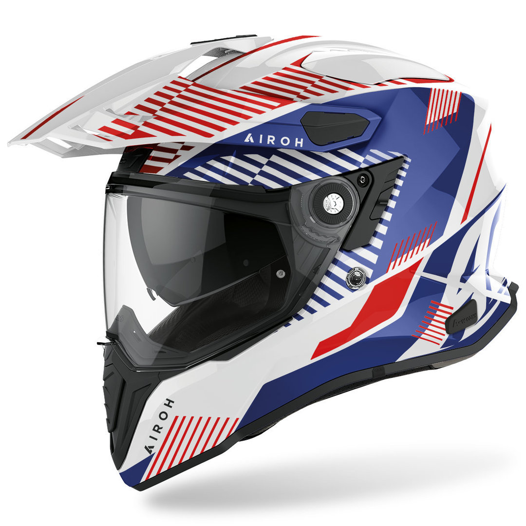 Airoh Commander Boost Motorcross helm, wit-rood-blauw, afmeting M