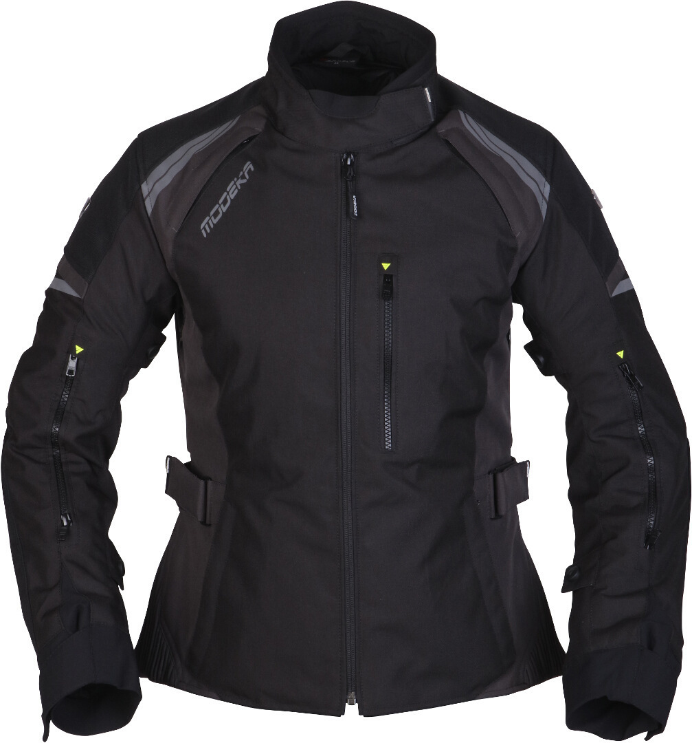 Modeka Amberly Women Motorcycle Textile Jacket, black-grey, Size 34, black-grey, Size 34 for Women