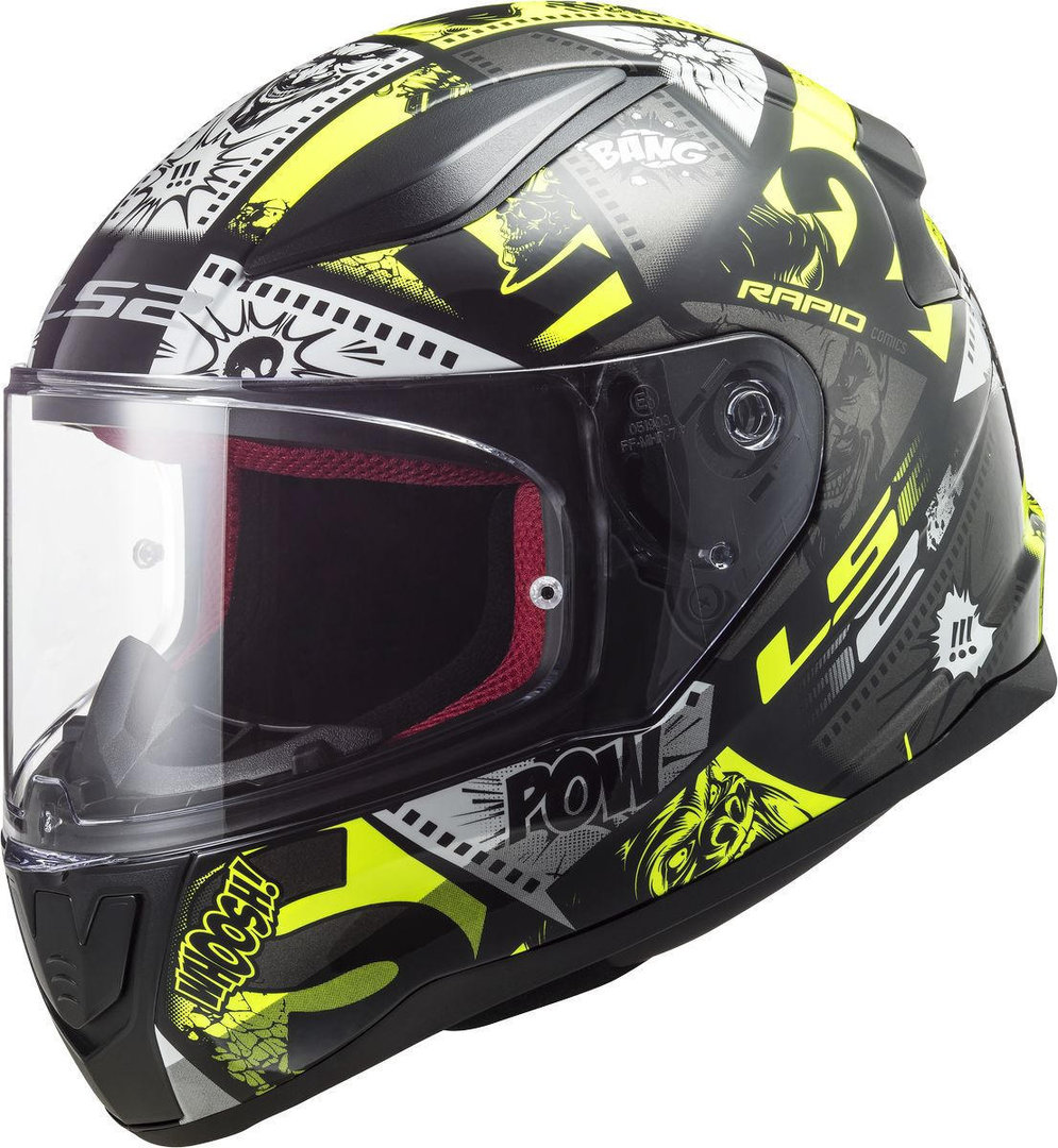 Image of LS2 FF353 Rapid Mini Vignette Casco per bambini, nero-giallo, dimensione L