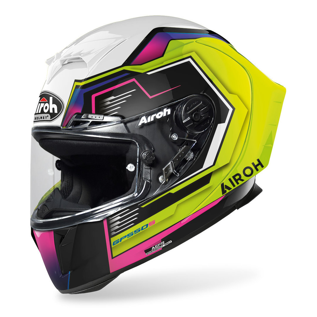 Airoh GP 550S Rush Helm, mehrfarbig, Größe S, mehrfarbig, Größe S