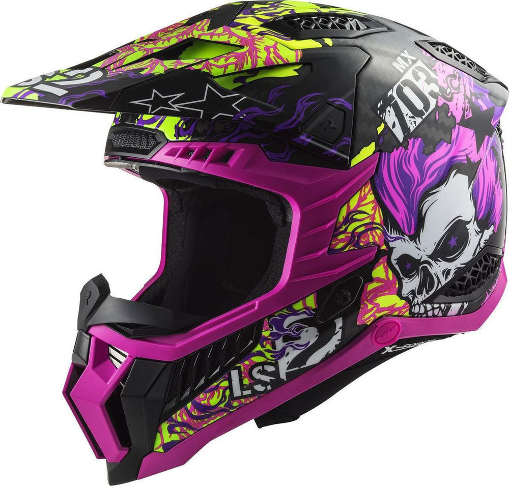 LS2 MX703 X-Force Fireskull Carbon Motocross Helmet