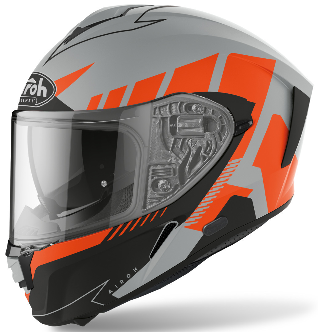 Airoh Spark Rise Helm, grijs-oranje, afmeting XL
