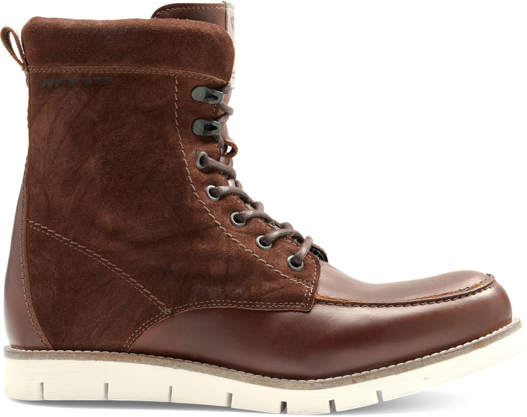 Side view of Revit Mohawk 3 Motorcycle Boots, brown, Size 45 for Men