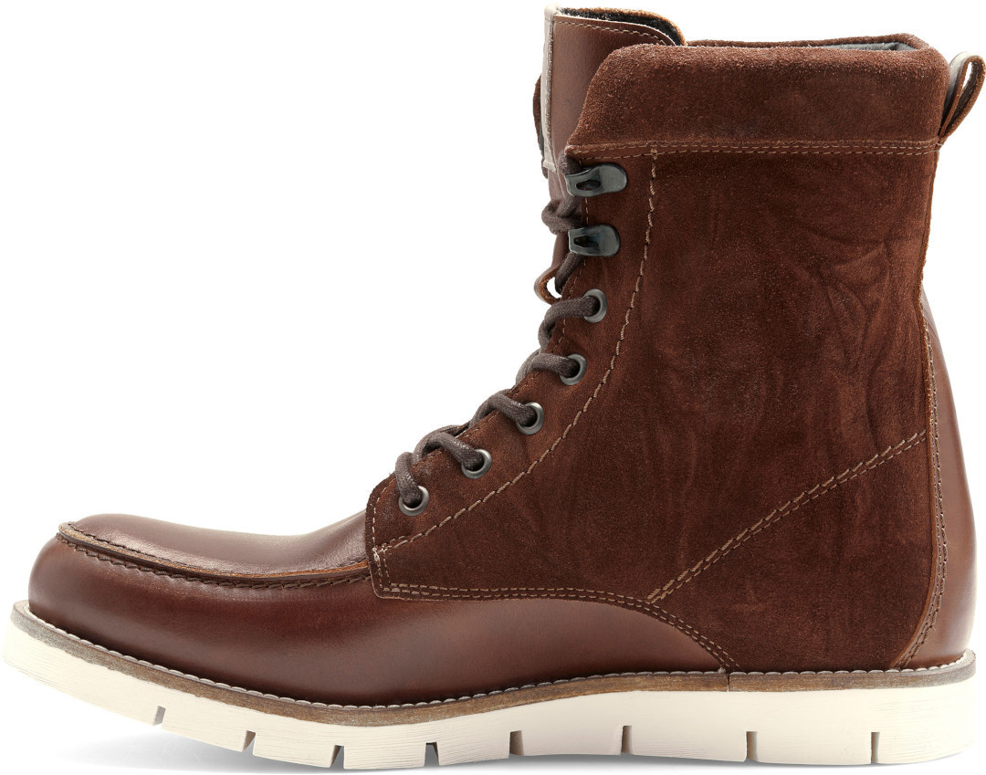 Side view of Revit Mohawk 3 Motorcycle Boots, brown, Size 45 for Men
