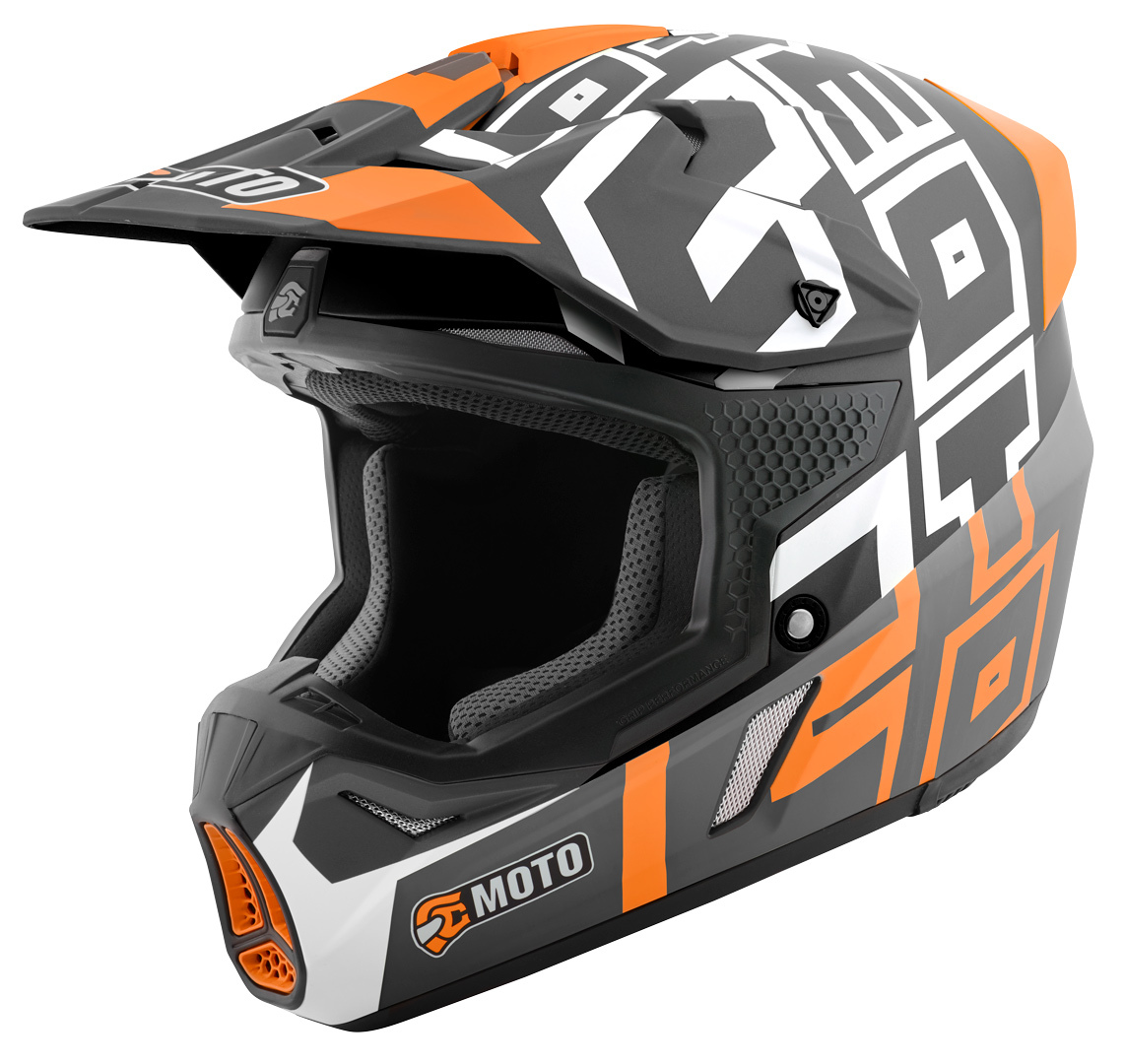 FC-Moto Merkur Flex Motocross Helmet, black-white-red, Size XS, black-white-red, Size XS