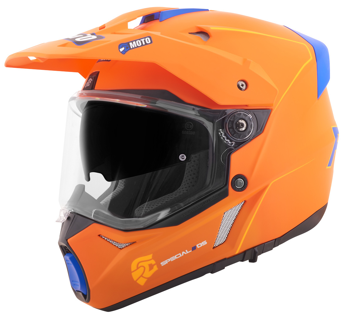 FC-Moto Merkur Pro Straight Casque d’enduro, orange, taille M pour Hommes