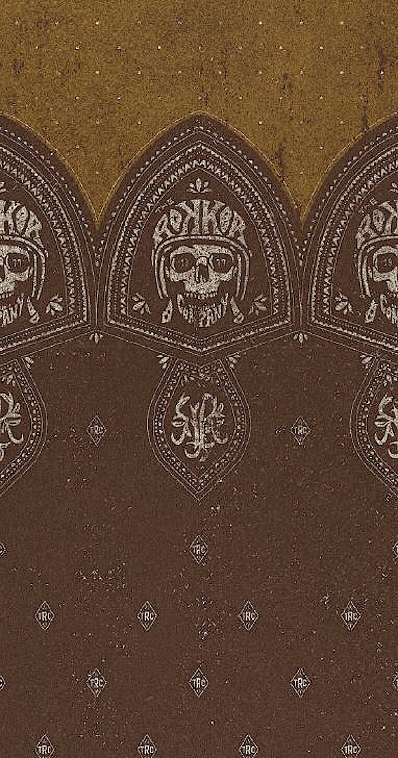 Rokker Skull Multifunctional Tube, brown, brown, Size One Size