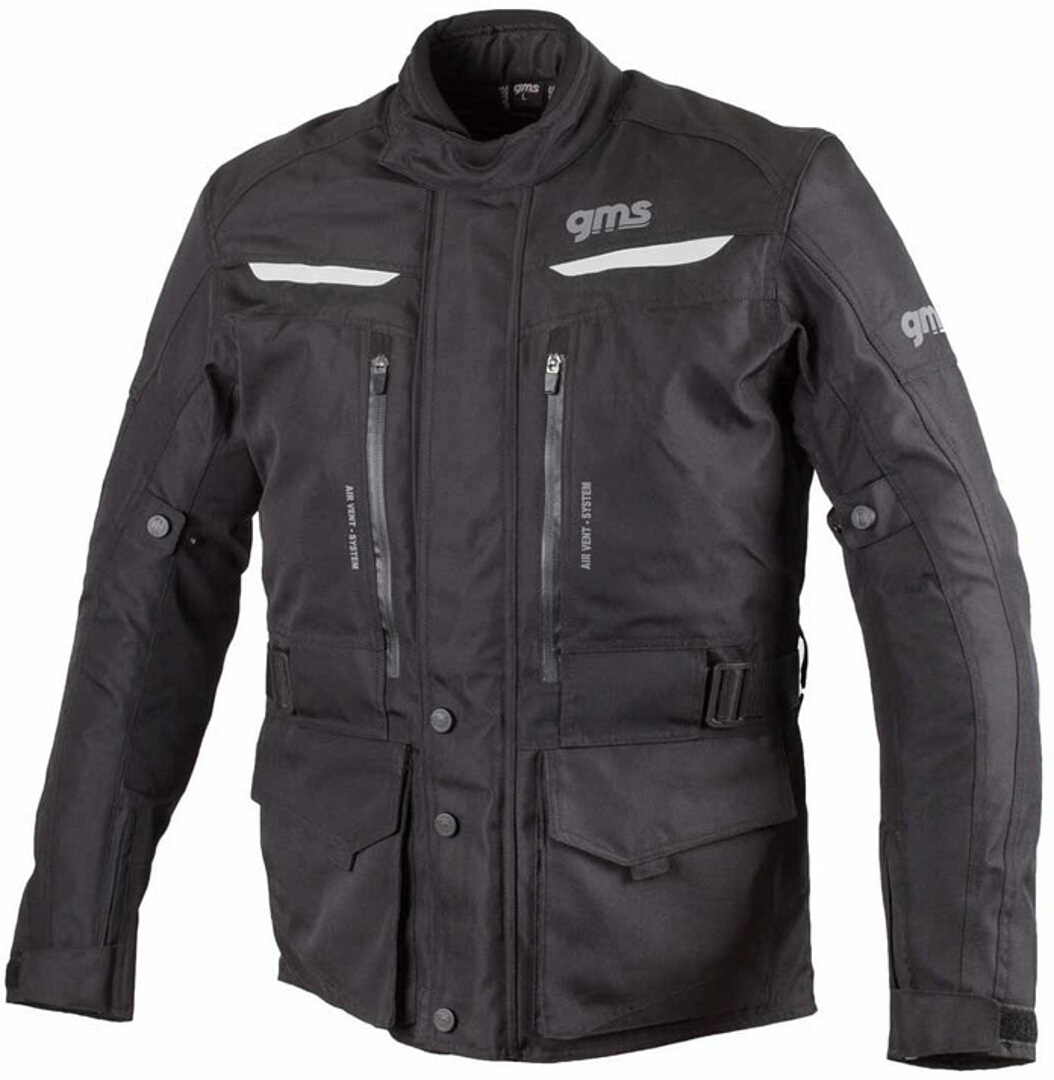 GMS Gear Motorcycle Textile Jacket, black, Size XS, black, Size XS