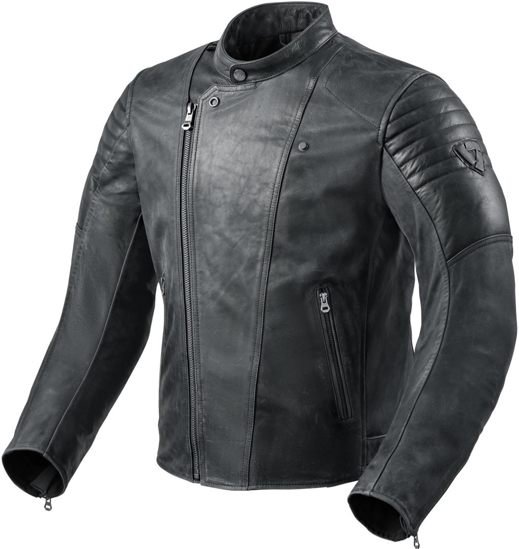 Revit Surgent Motorcykel Läderjacka, svart, storlek 48