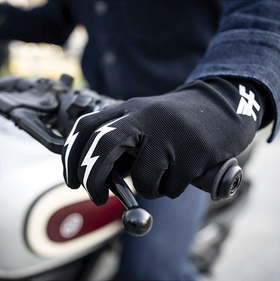 Side view of HolyFreedom Freedom Light Ladies Motocross Gloves, black, Size XS for Women