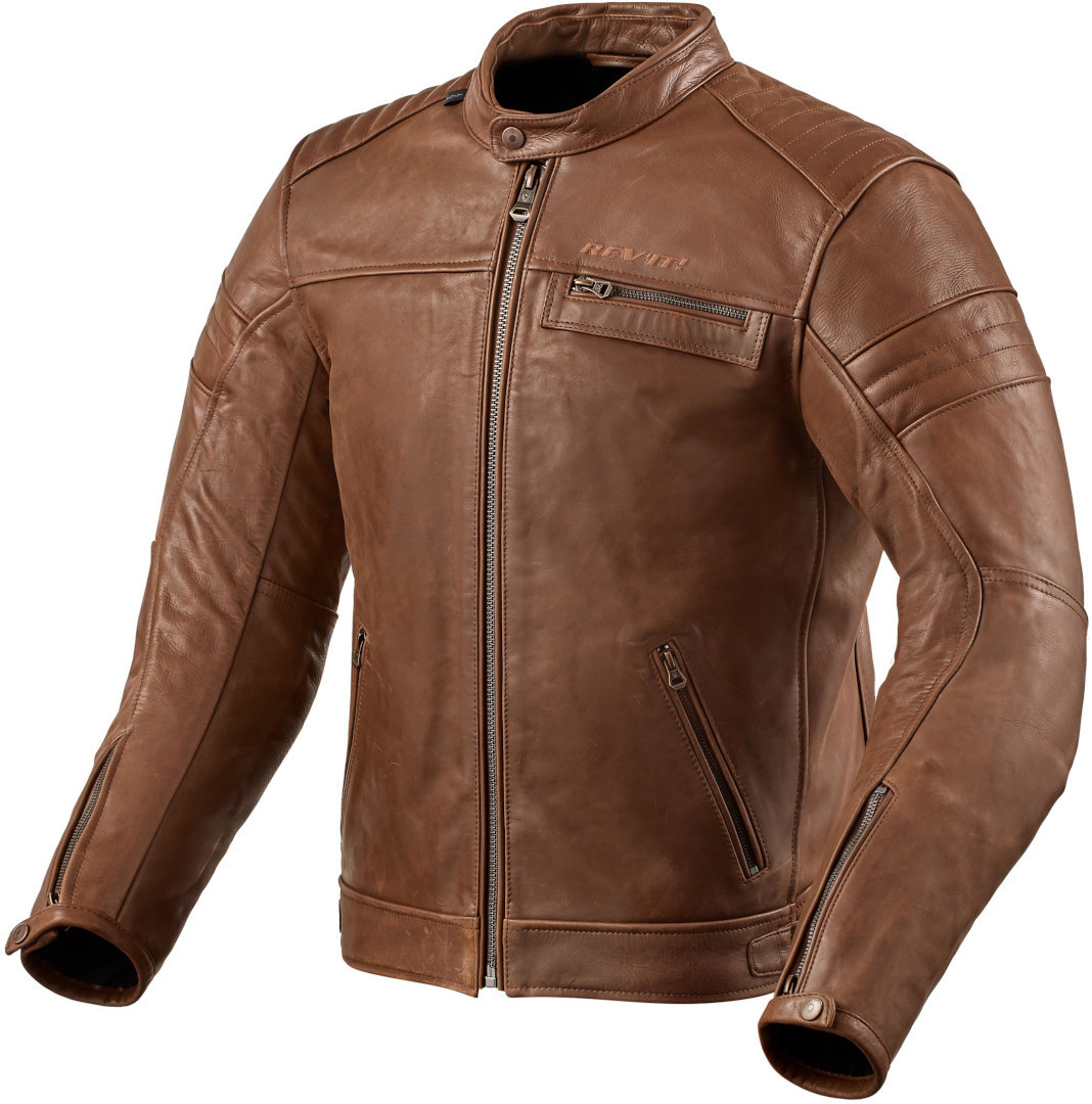 Revit Restless Motorcykel Läderjacka, brun, storlek 50