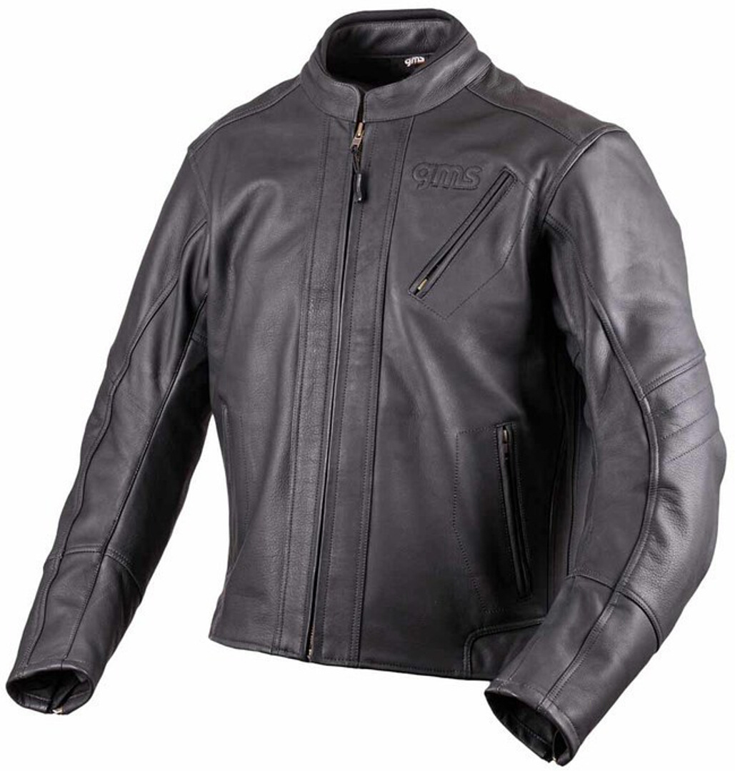 Image of GMS Panther Giacca in pelle per moto, nero, dimensione 2XL