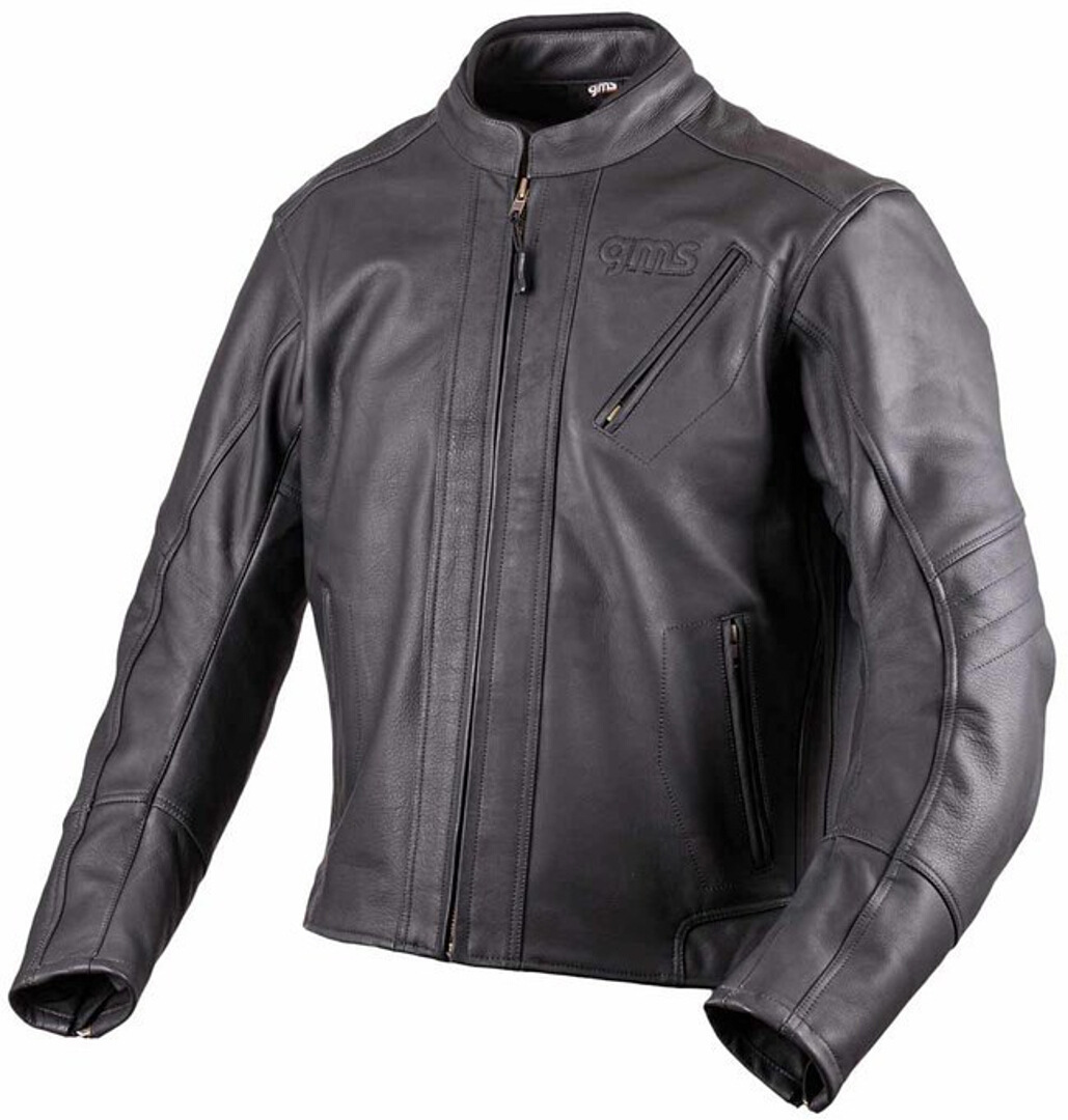 GMS Panther Motorcycle Leather Jacket, black, Size S, black, Size S