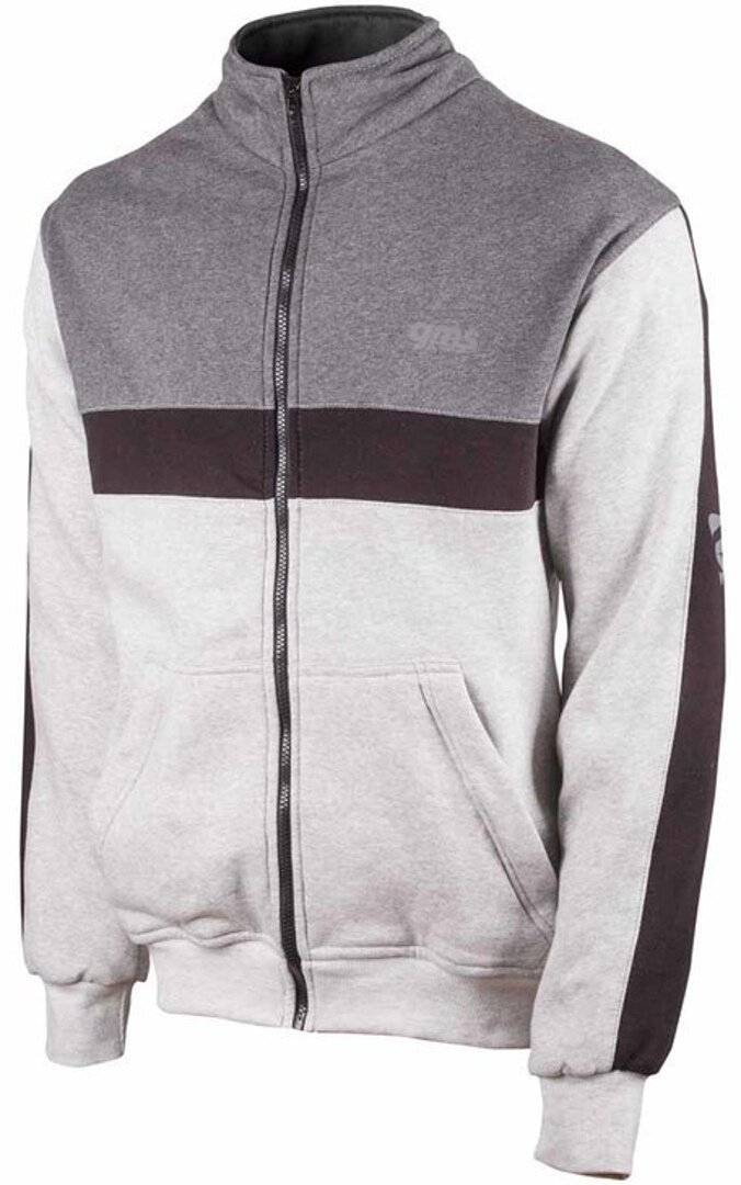 GMS Wolf Motorcycle Sweat Jacket, black-grey, Size XS, black-grey, Size XS