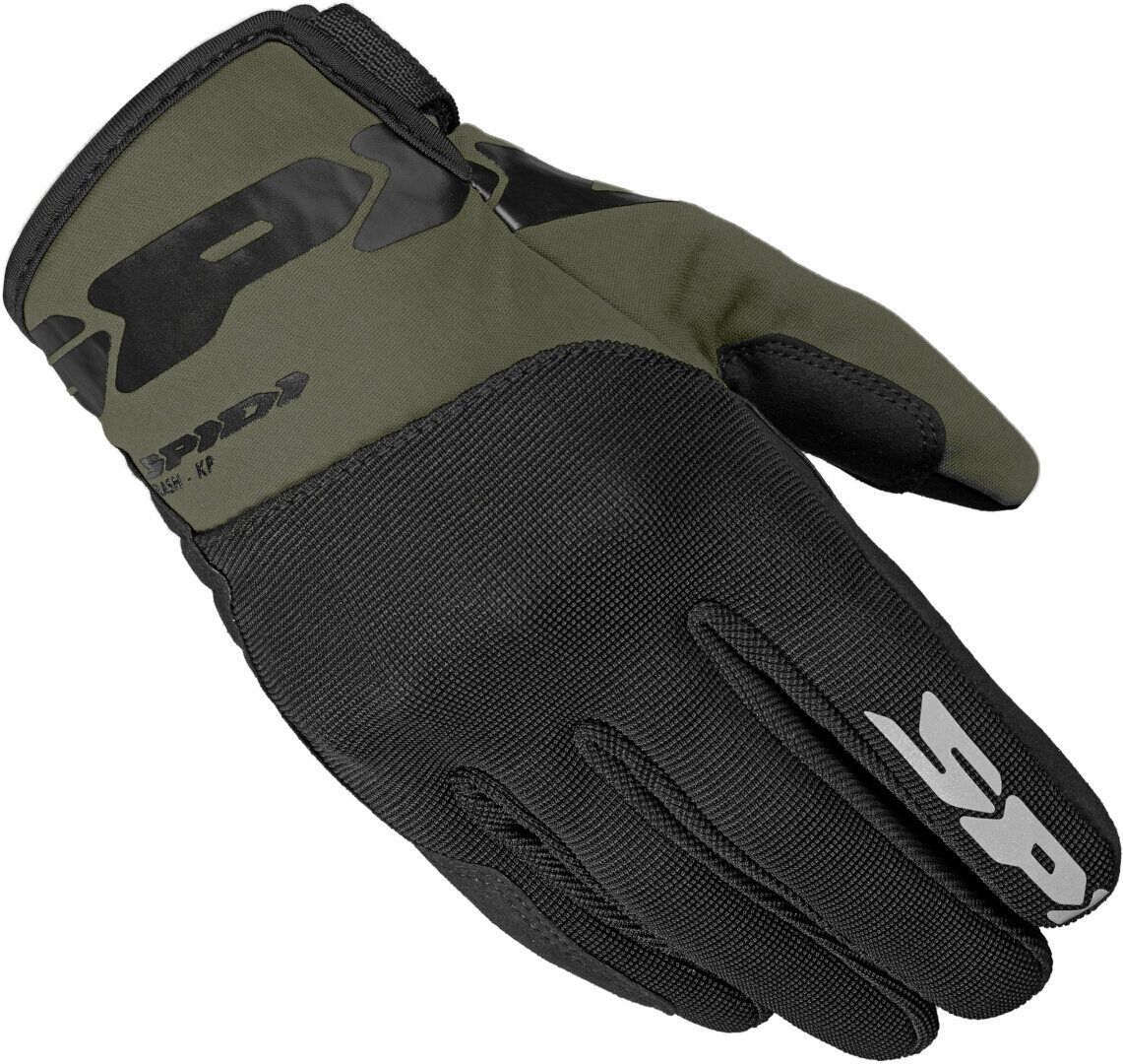 Spidi Men's Black Green Flash-Kp Tex Motorcycle Gloves, Black-Green, For 3XL