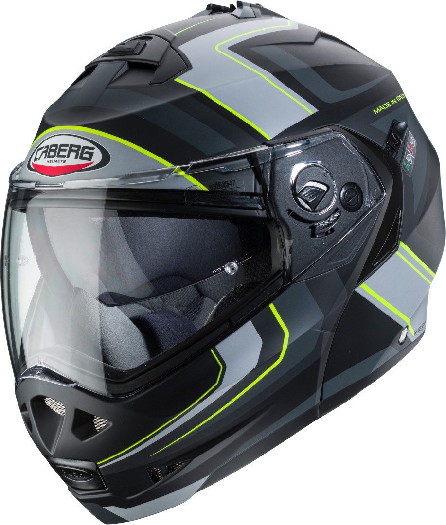 Caberg Duke II Tour Helmet, black-grey-green, Size XS, black-grey-green, Size XS