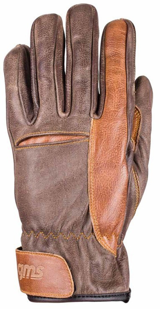 GMS Ryder Motorcycle Leather Gloves, brown, Size XS, brown, Size XS