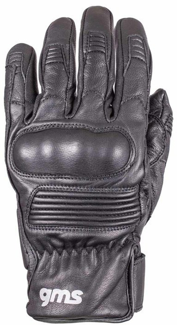 GMS Fuel WP Motorcycle Leather Gloves, black, Size XS, black, Size XS