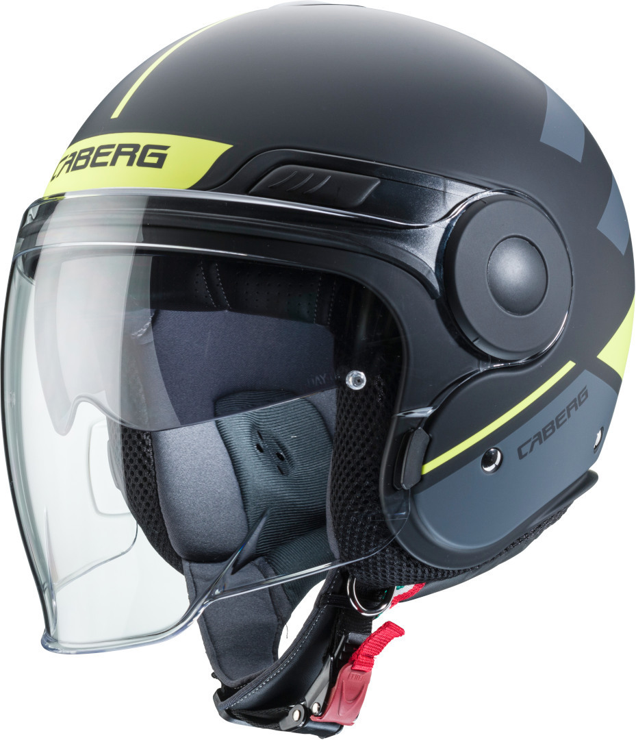 Caberg Uptown Loft Jet Helmet, black-green, Size XS, black-green, Size XS