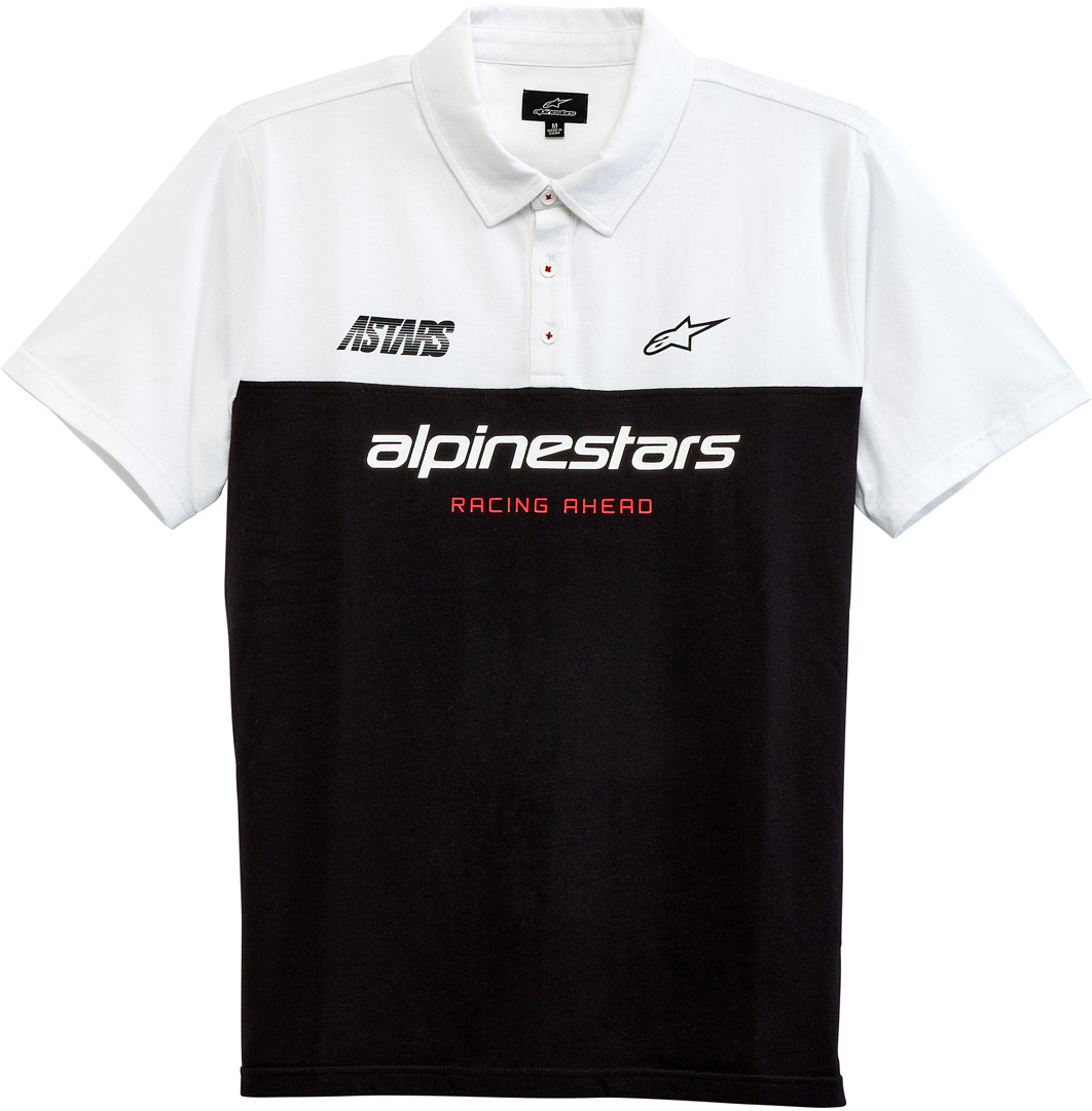 Alpinestars Astars Paddock Poloshirt, zwart-wit, afmeting M voor man