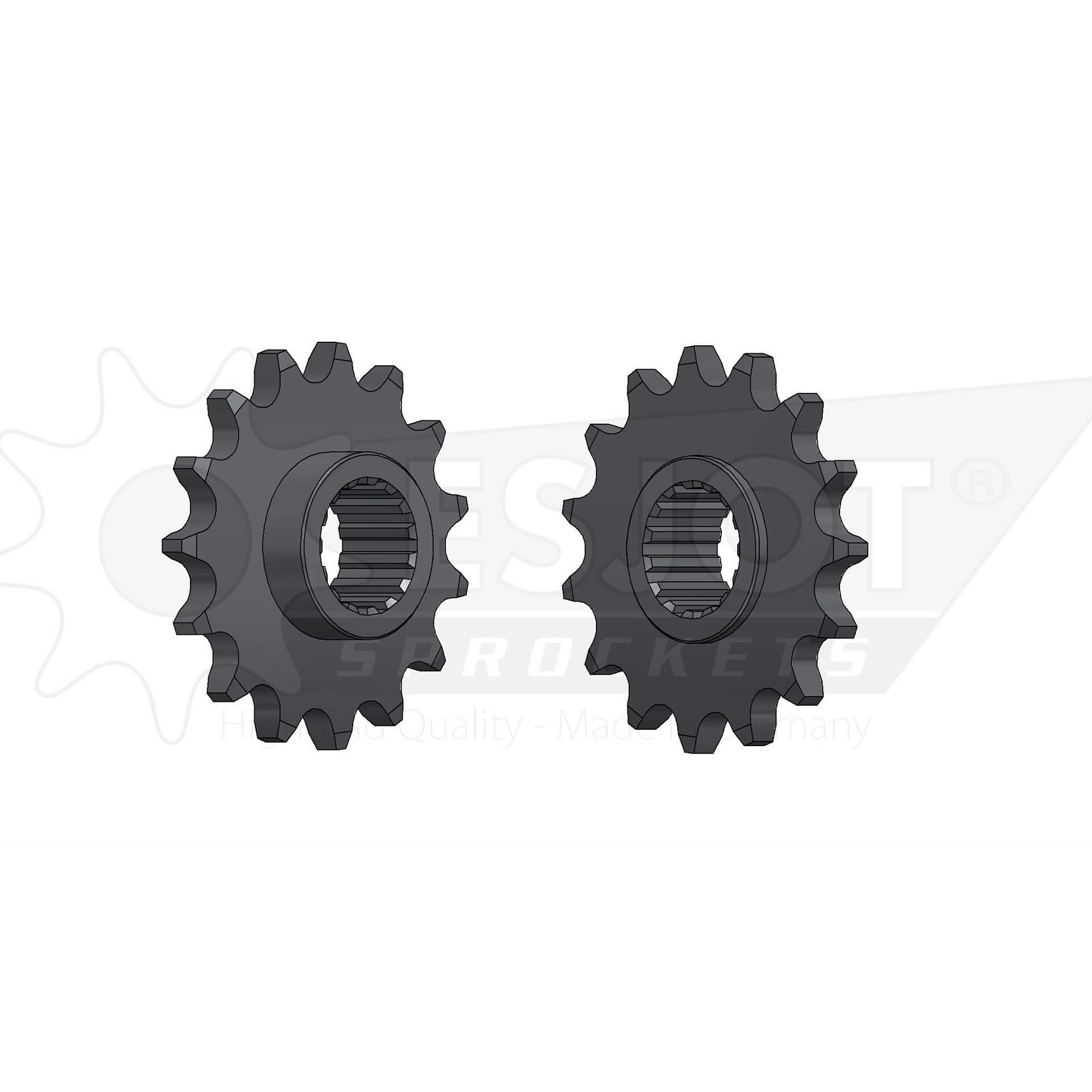 Pignon ESJOT, 15 dents, acier, pas 525, argent