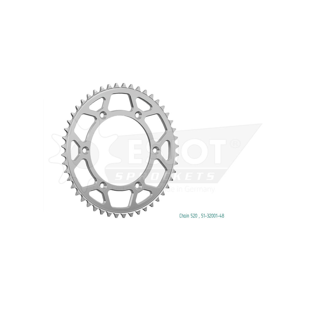 ESJOT Kettenrad, 48 Zähne, Alu 520 Teilung