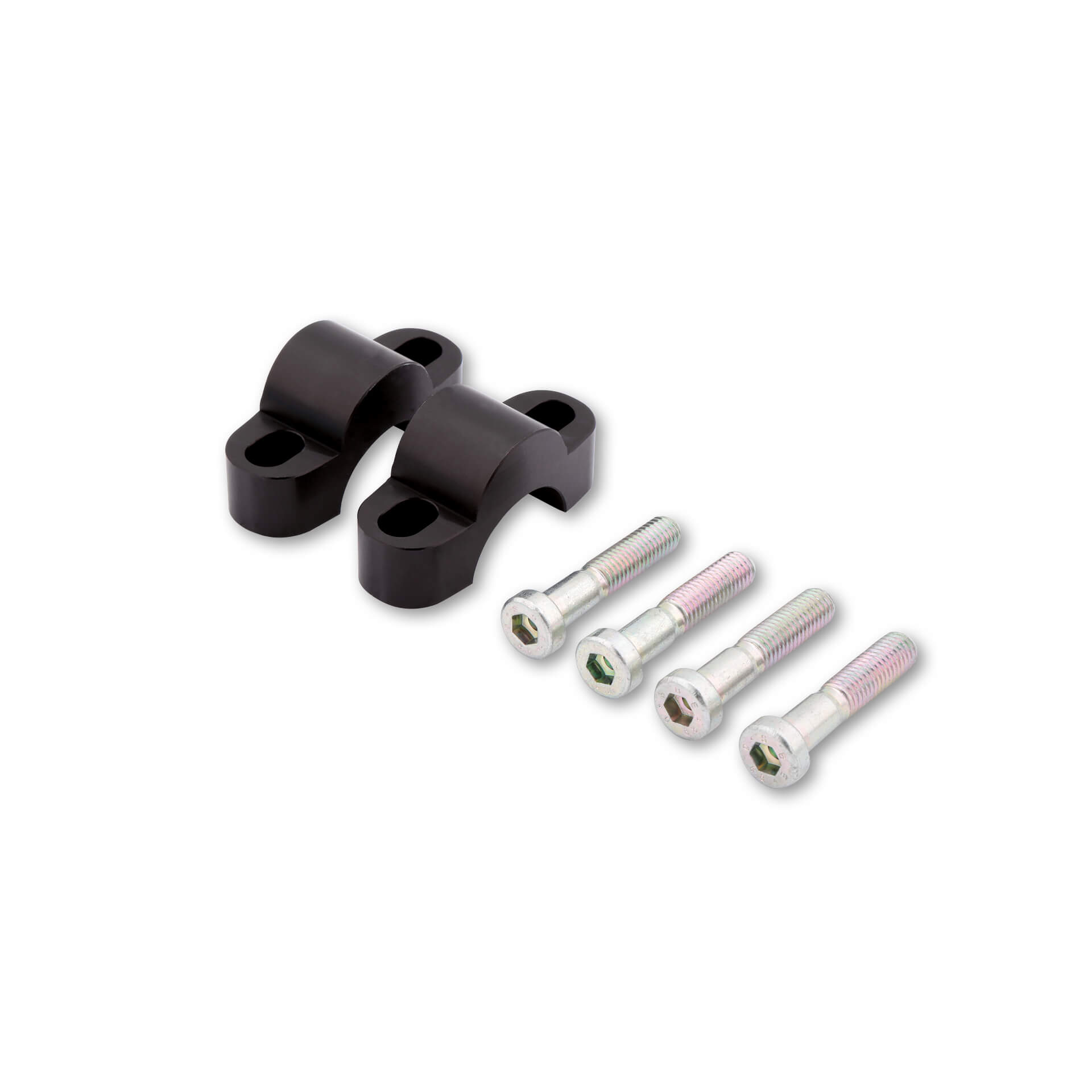 LSL Clamp bracket increase 25mm for Ø28,6mm handlebars, black, black