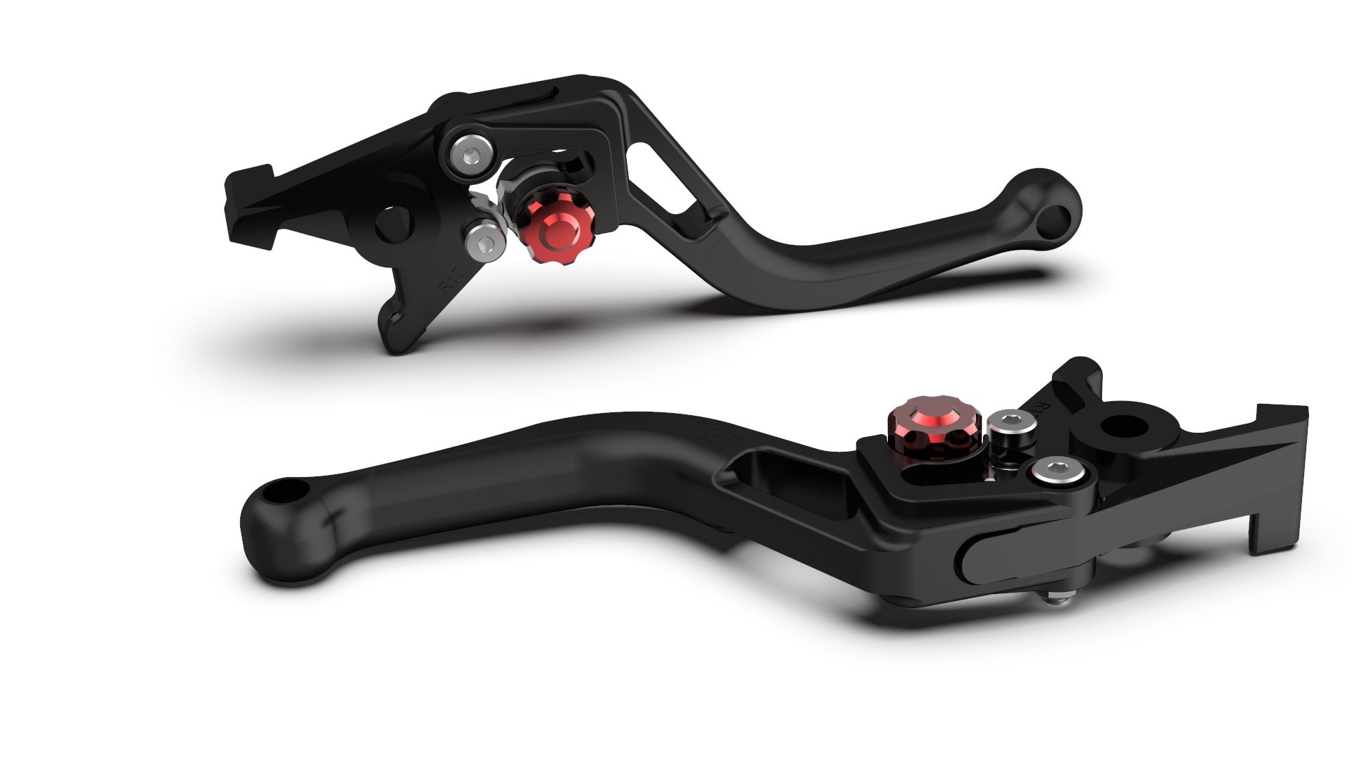 LSL Brake lever BOW R71, short,black bead blasted/red, red