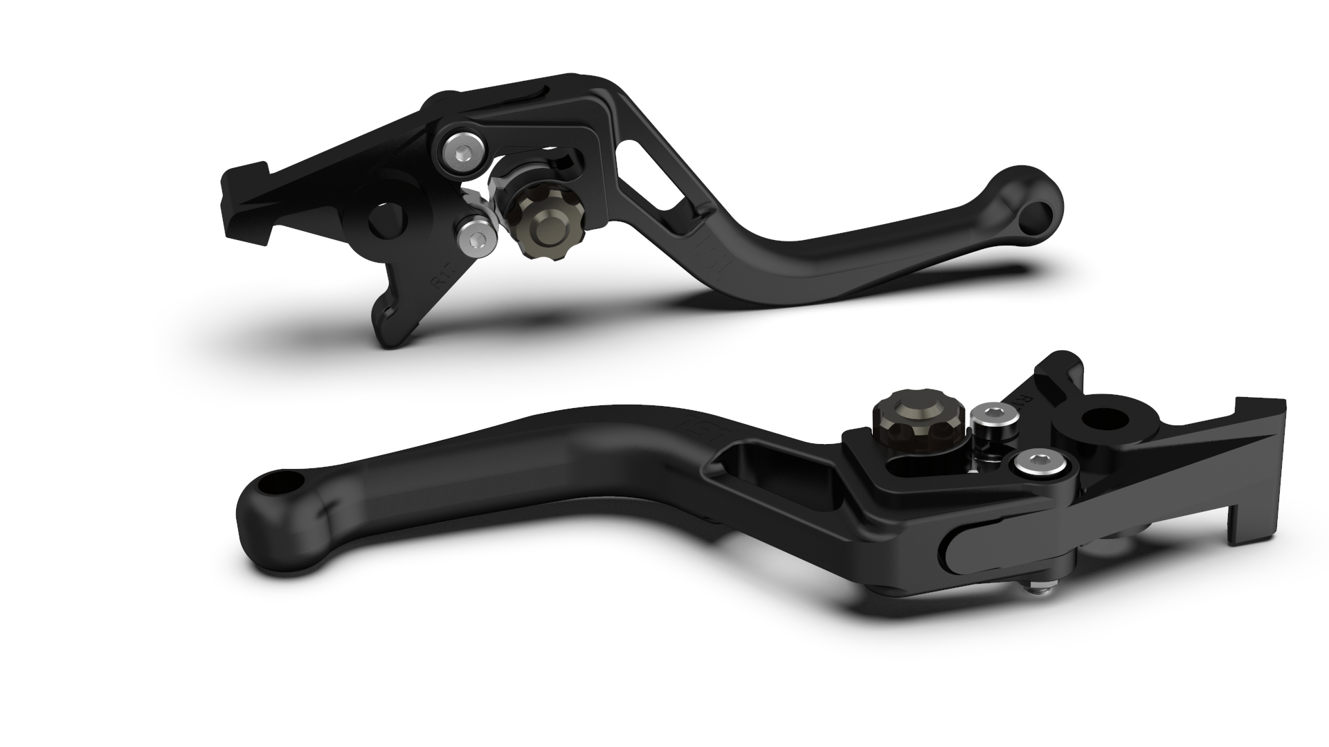 LSL Brake lever BOW R71, short,black bead blasted/anthracite, black-grey, black-grey