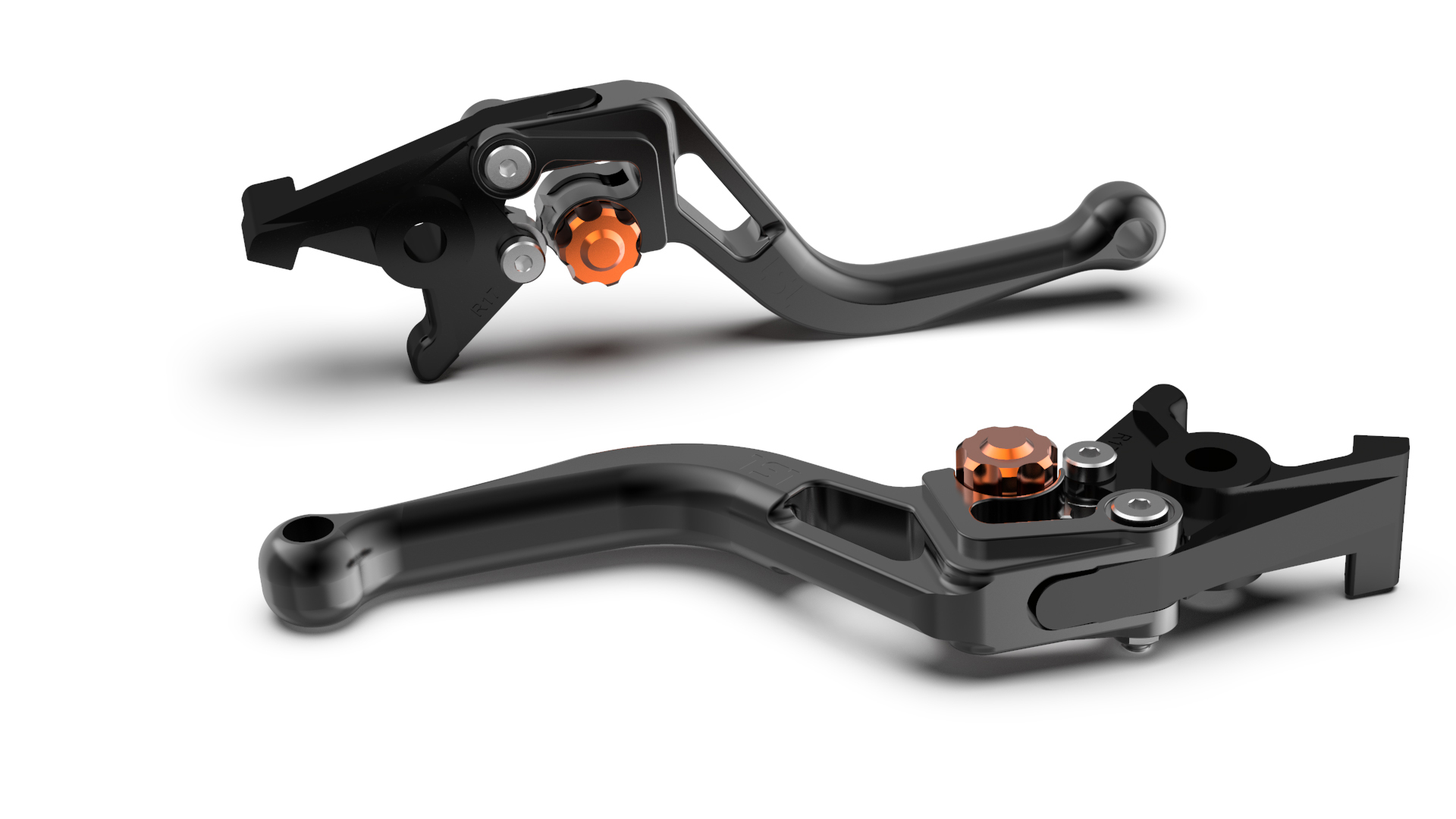 LSL Brake lever BOW R71, short, black/orange, orange