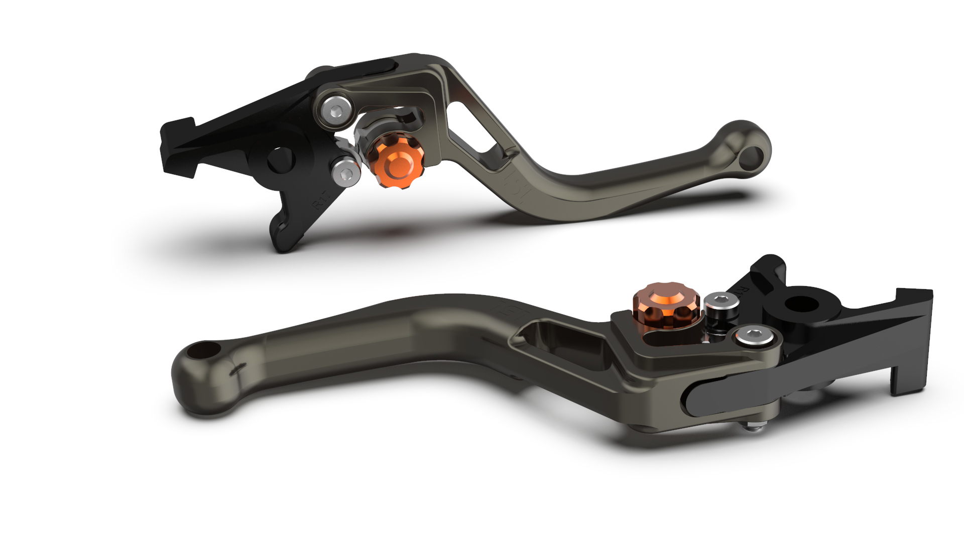 LSL Brake lever BOW R71, short, anthracite/orange, orange