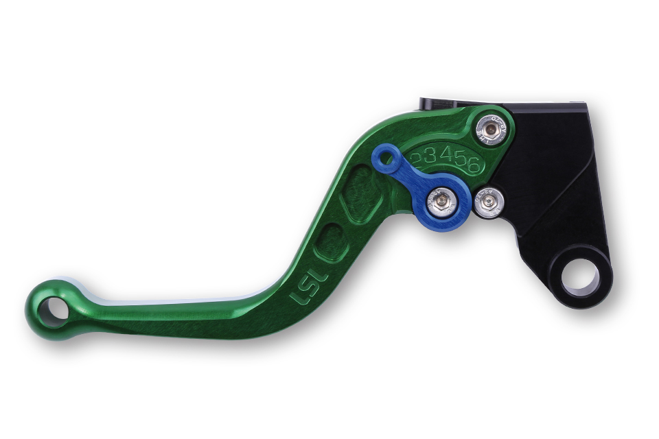 LSL Clutch lever L73R, short, green/blue, blue