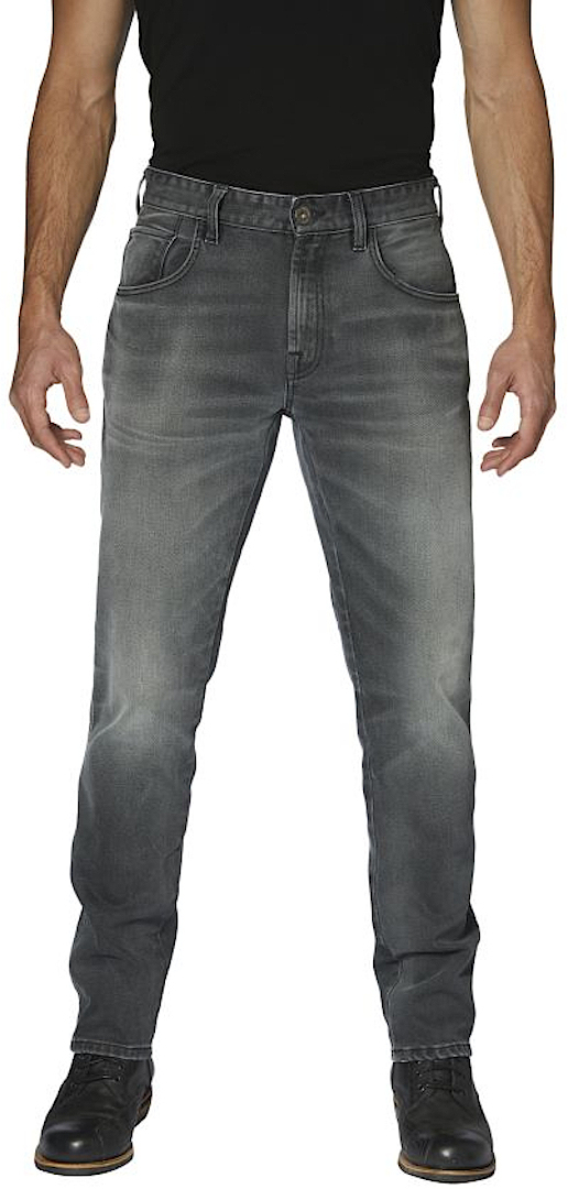 Rokker Rokkertech Tapered Slim Grey Motorcykel Jeans, grå, storlek 44