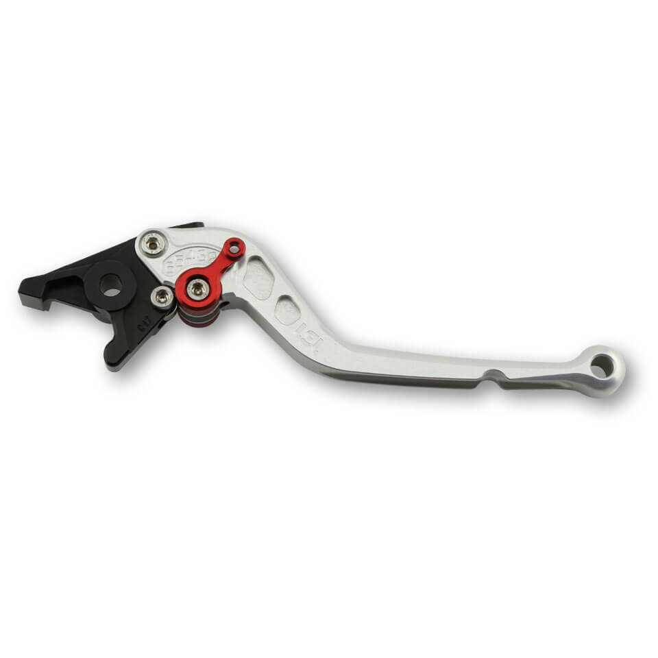 LSL Brake lever R75, silver / red, red