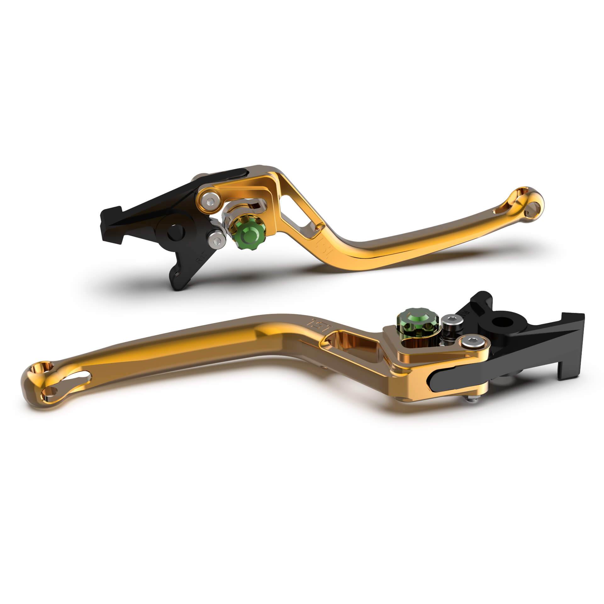 LSL Brake lever BOW R75, gold / green, green