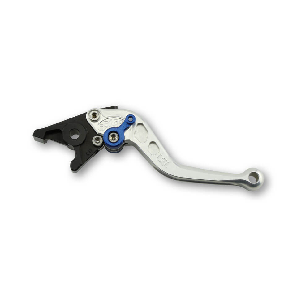 LSL Brake lever R75, short, silver / blue, blue