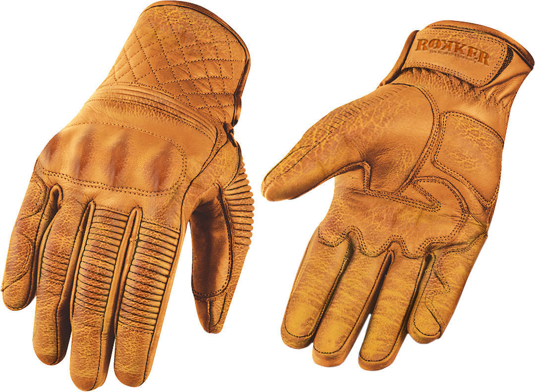 Rokker Tucson Motorcycle Gloves, yellow, Size S, yellow, Size S