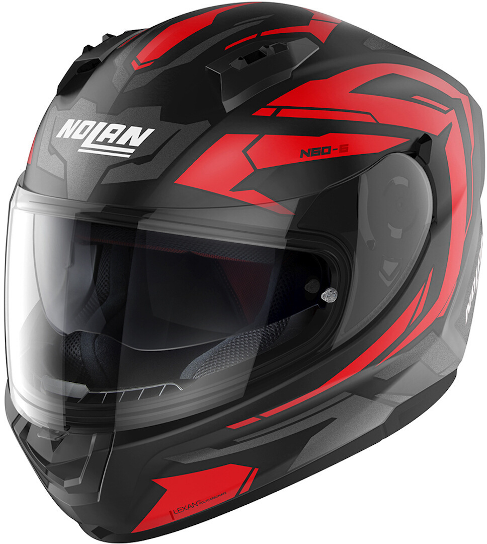 Nolan N60-6 Anchor Helmet, black-red, Size S, black-red, Size S